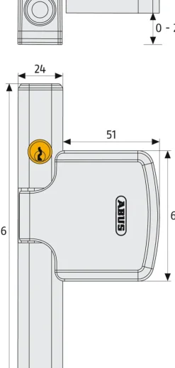 Abus Raamslot Fts206 Wit-Brico