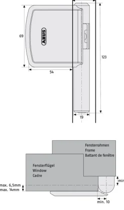 Abus Scharnierbeveiliging Fas101 Wit-Brico New