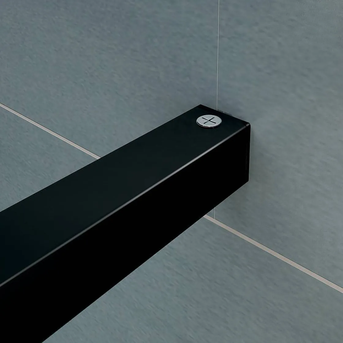 Brico Aica Inloopdouche 150X200Cm Anti Kalk - Mat Zwart P15-132B