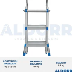 Brico Aldorr Home - Multiladder Uitschuifbare Vouwladder 4X3 - 2,80M Discount