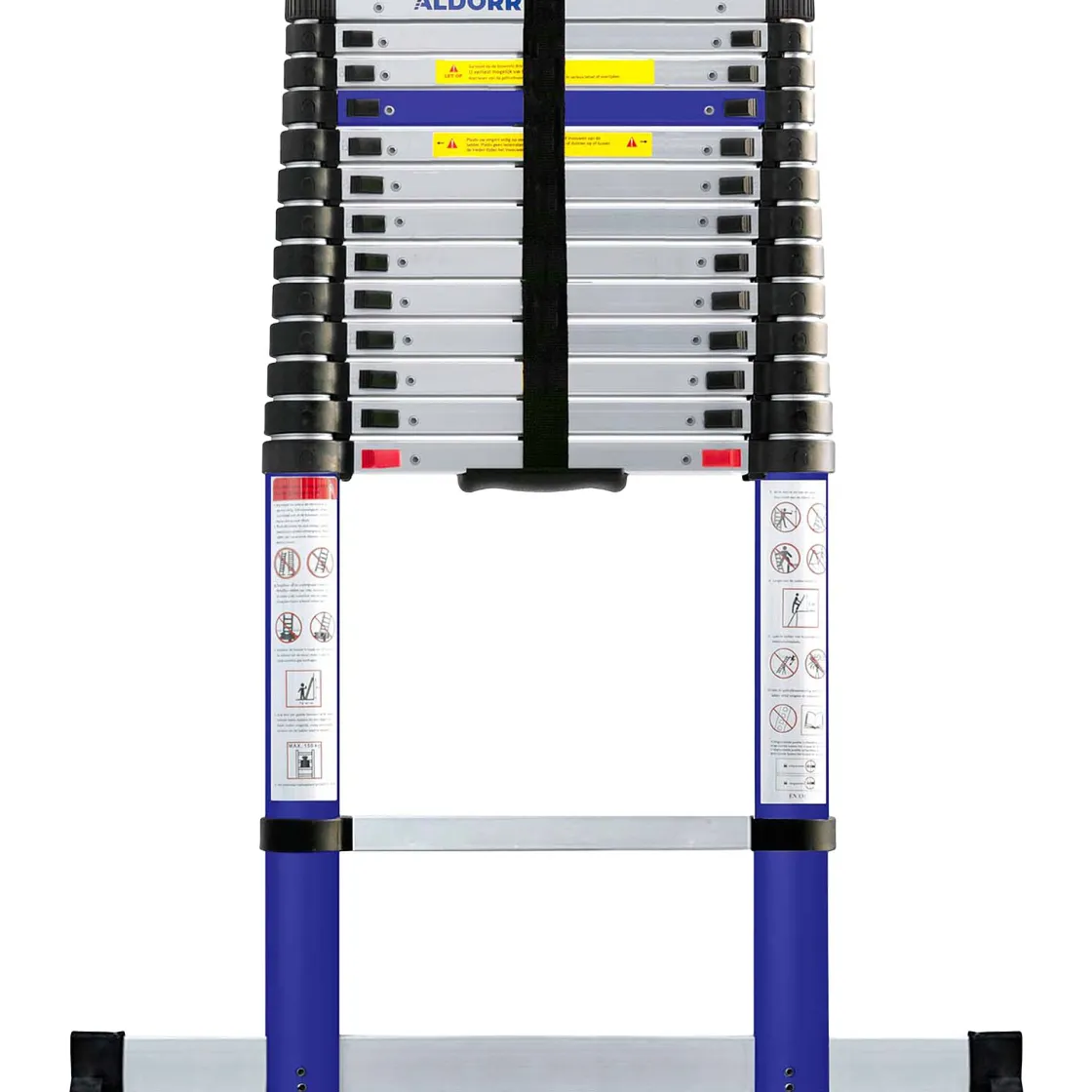 Brico Aldorr Home - Telescoopladder 3,80M - Met Stabilisatievoet En Soft Closing Hot