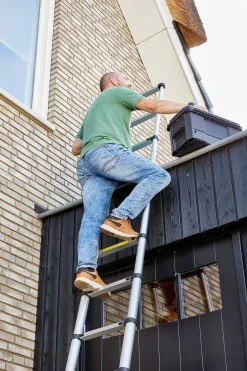 Brico Aldorr Home - Telescoopladder 3,80M - Met Stabilisatievoet En Soft Closing Hot