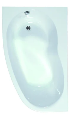 Brico Allibert Asymmetrisch Bad Elba Duo Rechts 160X100 X 54-56Cm Wit New