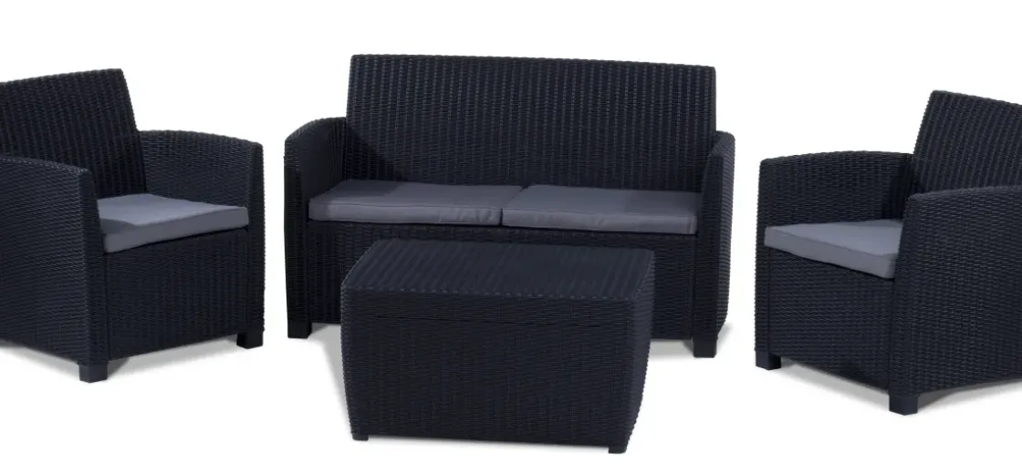 Allibert Balkon Loungeset Mia Antraciet 4-Delig-Brico Sale