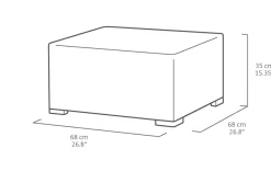 Allibert California Chaiselongue Loungeset - 3-4 Personen - Grijs-Brico Outlet