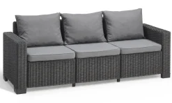 Allibert California Chaiselongue Loungeset - 3-4 Personen - Grijs-Brico Outlet
