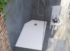 Brico Allibert Douchebak Karbon 140X80Cm Rechthoek Wit Sale