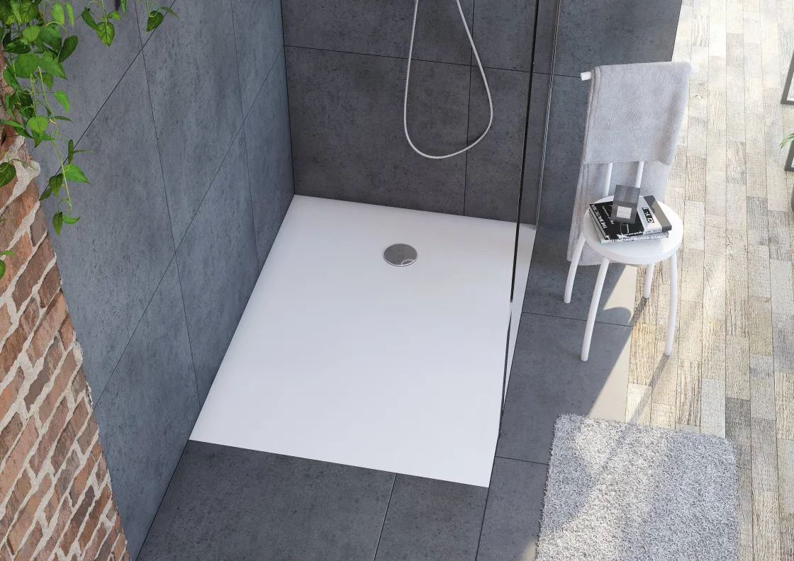 Brico Allibert Douchebak Karbon 120X90Cm Rechthoek Wit New