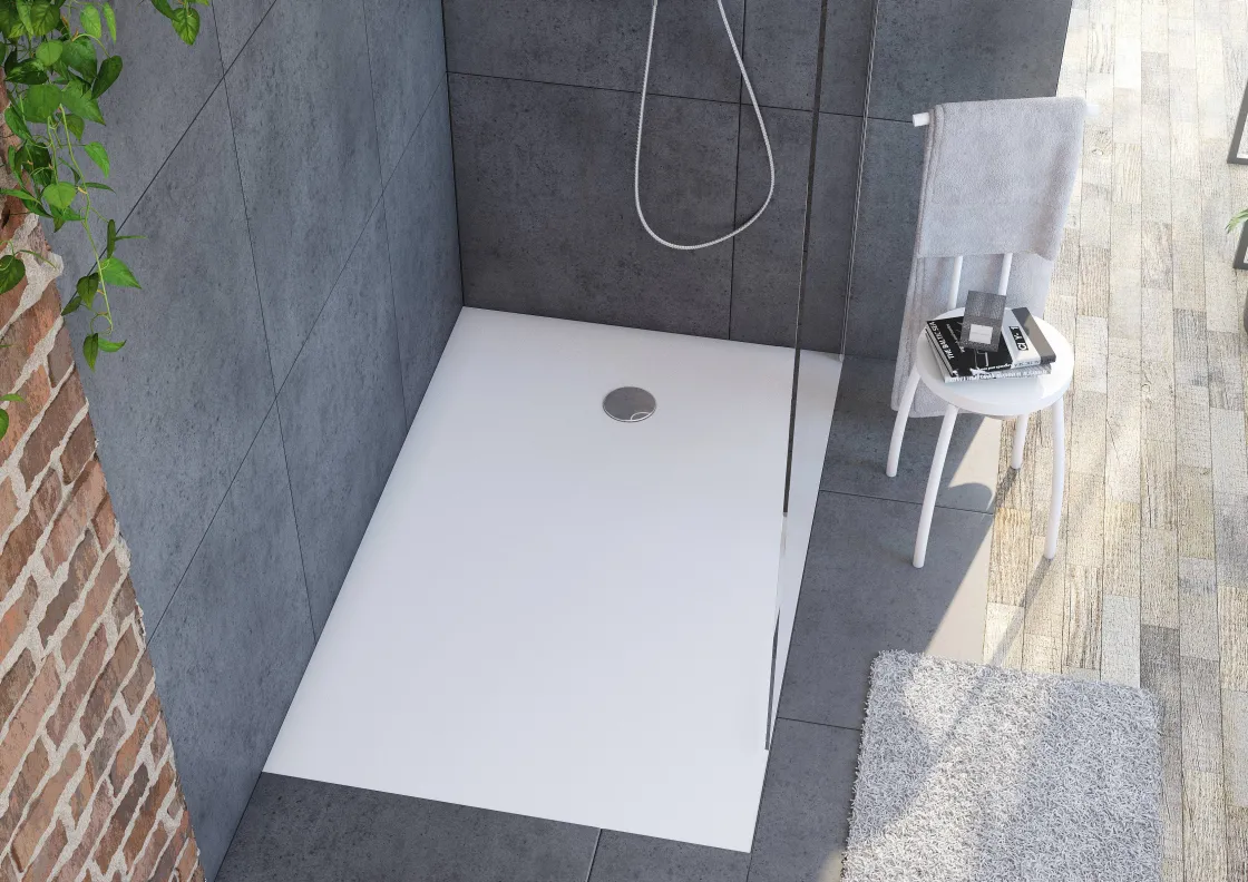 Brico Allibert Douchebak Karbon 140X90Cm Rechthoek Wit Outlet