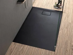 Brico Allibert Douchebak Terreno 120X80Cm Rechthoek Zwart