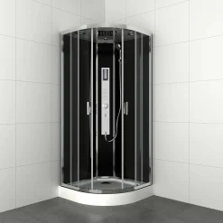 Brico Allibert Douchecabine Gipsy Kwartrond 90X90Cm Zilver New