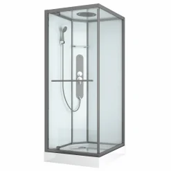 Brico Allibert Douchecabine La Paz Vierkant 90X90Cm Gun Metal New