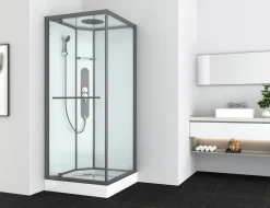 Brico Allibert Douchecabine La Paz Vierkant 90X90Cm Gun Metal New