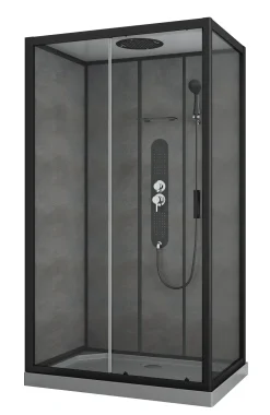 Brico Allibert Douchecabine Sero Rechthoekig 120X80Cm Zwart Sale