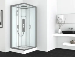 Brico Allibert Douchecabine Uyuni Kwartrond 90Cm Grijs Sale