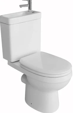 Brico Allibert Duoblok Toilet Combi I Pk Aansluiting I Met Fontein Wit Outlet