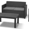 Allibert Merano Balkon Loungeset Grafiet Wicker 3-Delig-Brico Online