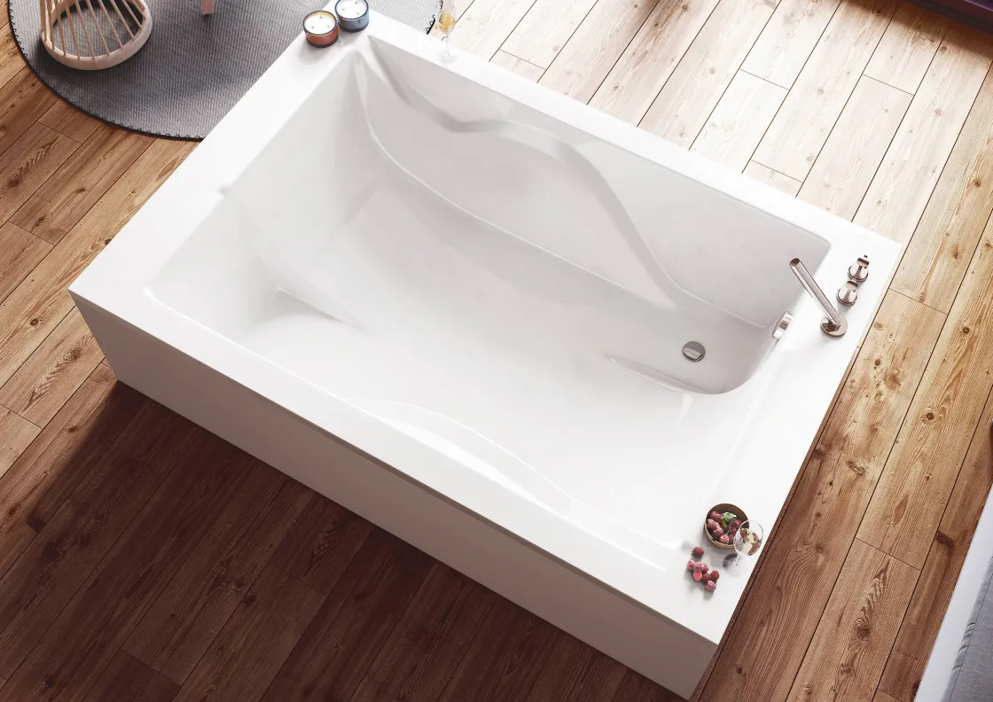 Brico Allibert Rechthoekig Bad Confindence 180X120X56-58Cm Wit New