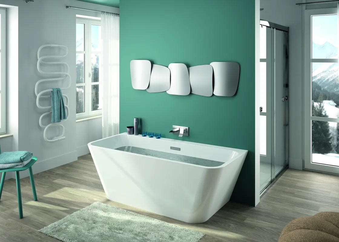 Brico Allibert Vrijstaand Hoekbad Nudea Rechts 170X75X58Cm Wit Sale