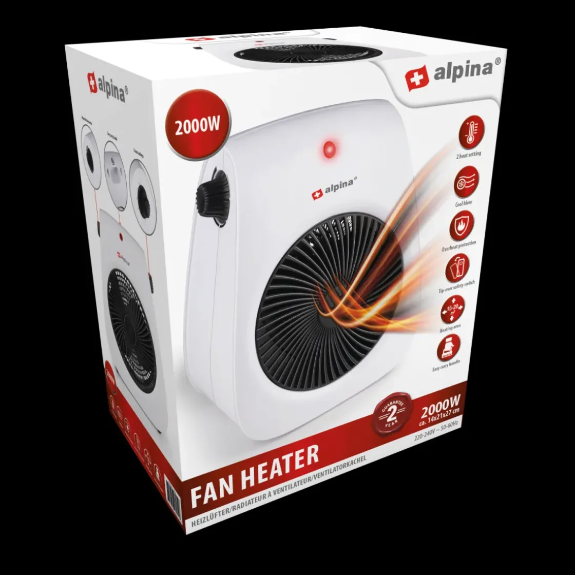 Keramische Kachels & Blaasverwarming<Brico Alpina Heater Ventilatorkachel 2000W