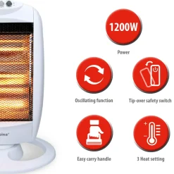 Keramische Kachels & Blaasverwarming<Brico Alpina Kachel Halogeen Draaibaar 1200 Watt