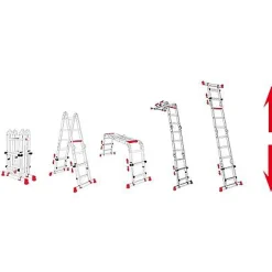 Brico Altrex Plooiladder 'Varitrex Do It All' Aluminium 4 X 3 Treden New