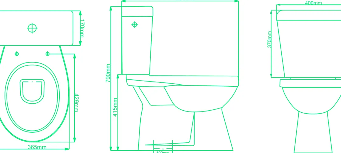 Brico Aquavive Duoblok Toilet Ippari I Ao Aansluiting I Soft-Close Toiletzitting Wit