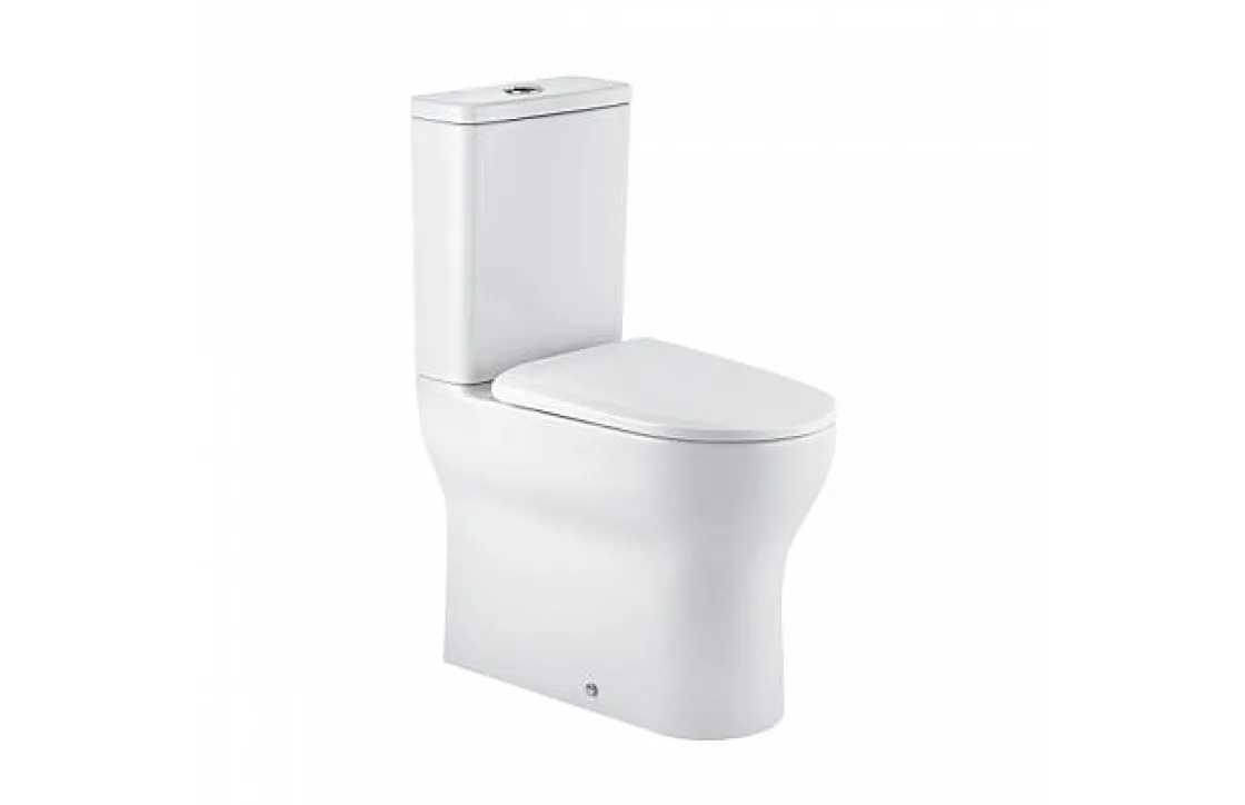 Brico Aquavive Duoblok Toilet| Universele Afvoer| Randloos | Verhoogd +7Cm | Wit Sale