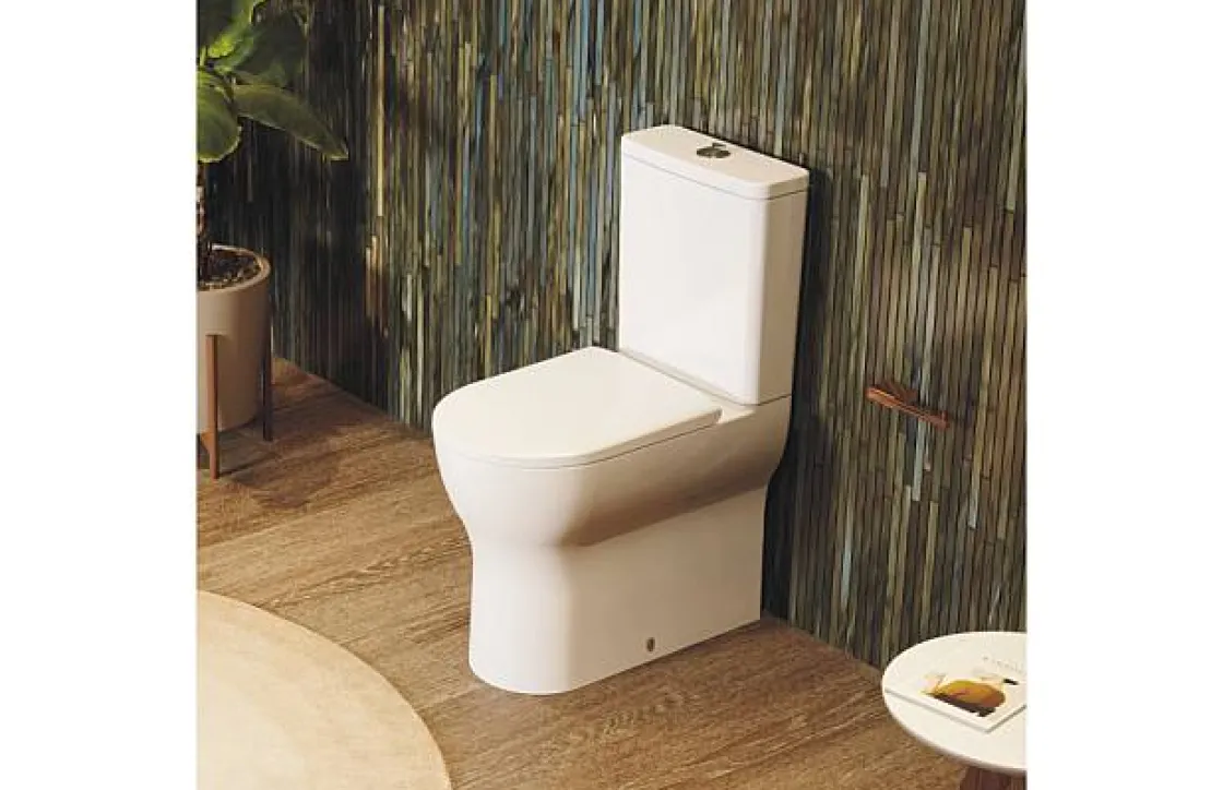Brico Aquavive Duoblok Toilet| Universele Afvoer| Randloos | Verhoogd +7Cm | Wit Sale