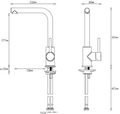 Brico Aquavive Eco Keukenmengkraan Maryline Chroom New