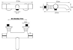 Brico Aquavive Eco Thermostatische Badkraan Irminio Zwart Online