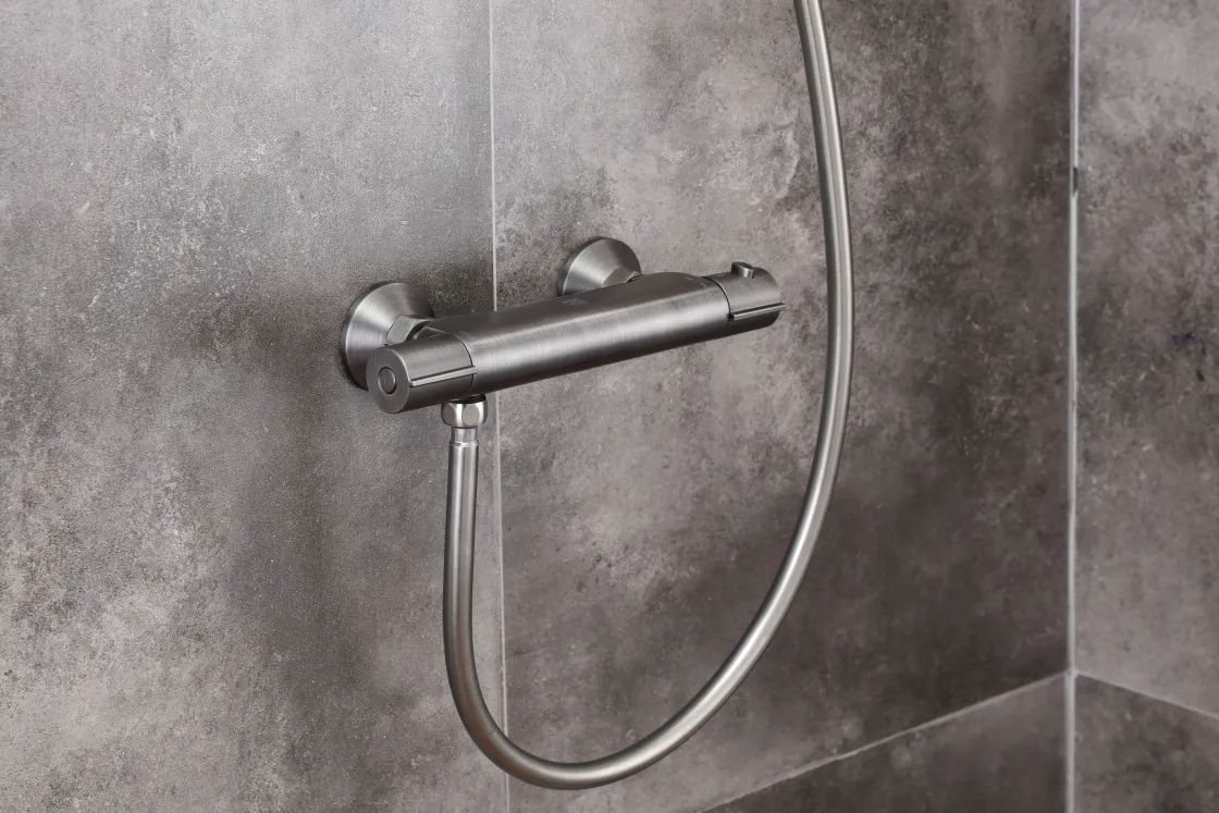 Brico Aquavive Eco Thermostatische Douchekraan Nilson Gun Metal 15Cm Best