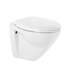 Brico Aquavive Hangtoilet Cetus Wit | Verhoogd Model | Soft-Close Toiletzitting | Randsloos Toiletpot New
