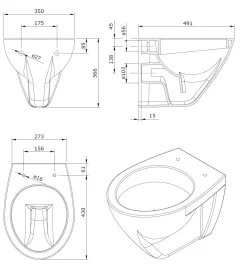 Brico Aquavive Hangtoilet Lanico Wit | Soft-Close Toiletzitting | Randloos Toiletpot Online