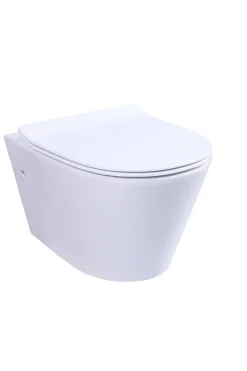 Brico Aquavive Hangtoilet Slizza Wit | Soft-Close & Quick Release Toiletzitting | Randloos Toiletpot Outlet