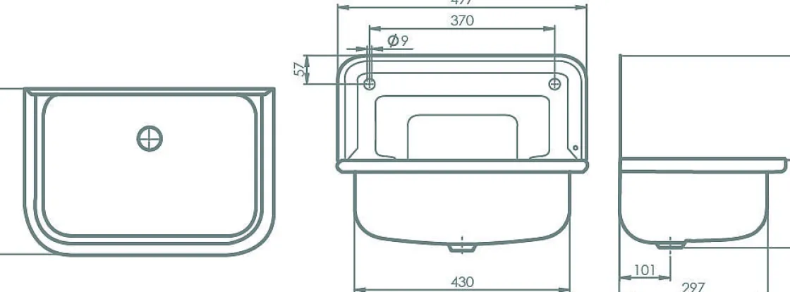 Brico Aquavive Uitgietbak Ornain Staalplaat Wit