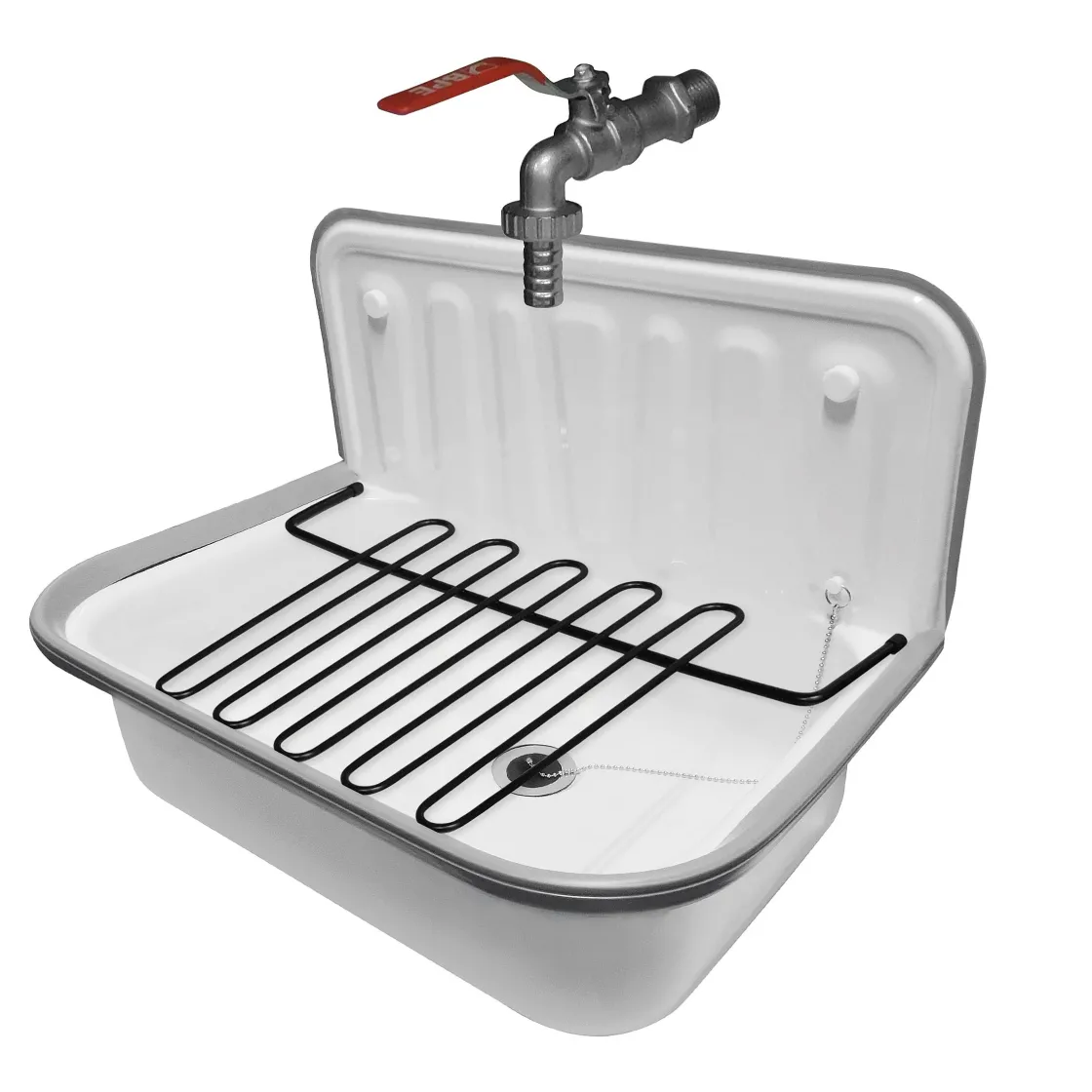 Brico Aquavive Uitgietbak Ornain Staalplaat Wit