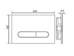 Brico Aquazuro Bedieningspaneel Allaro Dubbele Spoeling Voor Brembo Inbouwreservoirs| Wit Hot