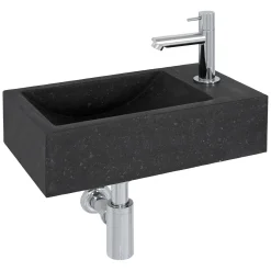 Brico Aquazuro Fonteinset Tiber Natuursteen Zwart 40Cm New