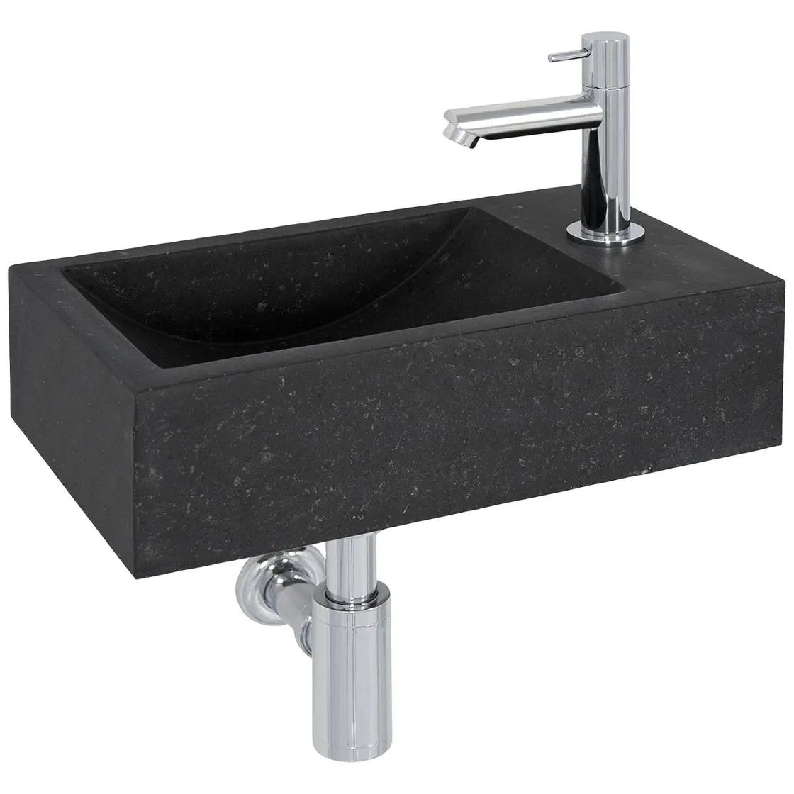 Brico Aquazuro Fonteinset Tiber Natuursteen Zwart 40Cm New