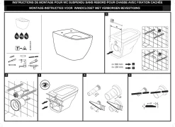 Brico Aquazuro Inbouwreservoir Set Iris | Quick Release & Soft-Close Toiletzitting | Randloos Toiletpot New