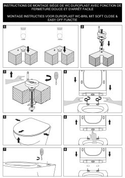 Brico Aquazuro Inbouwreservoir Set Iris | Quick Release & Soft-Close Toiletzitting | Randloos Toiletpot New