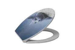 Brico Aquazuro Toiletzitting 3D Kat Duroplast Blauw Outlet