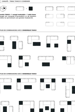 Arcane Bank Tango 160X80X71Cm + Salontafel 80X80X25Cm-Brico
