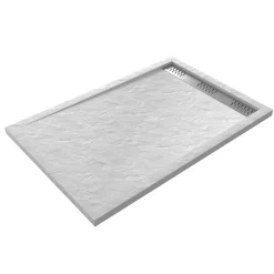 Brico Aurlane Douchebak Pedra 120X80Cm Wit Steeneffect New