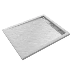 Brico Aurlane Douchebak Pedra 100X80Cm Wit Steeneffect Best