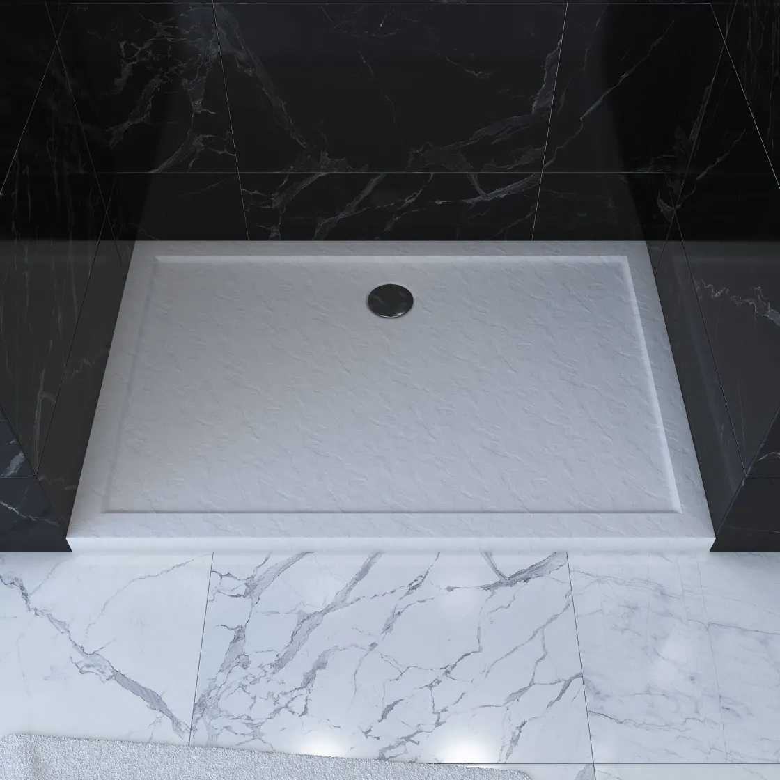 Brico Aurlane Douchebak Pedra 120X90Cm Wit Mat Best