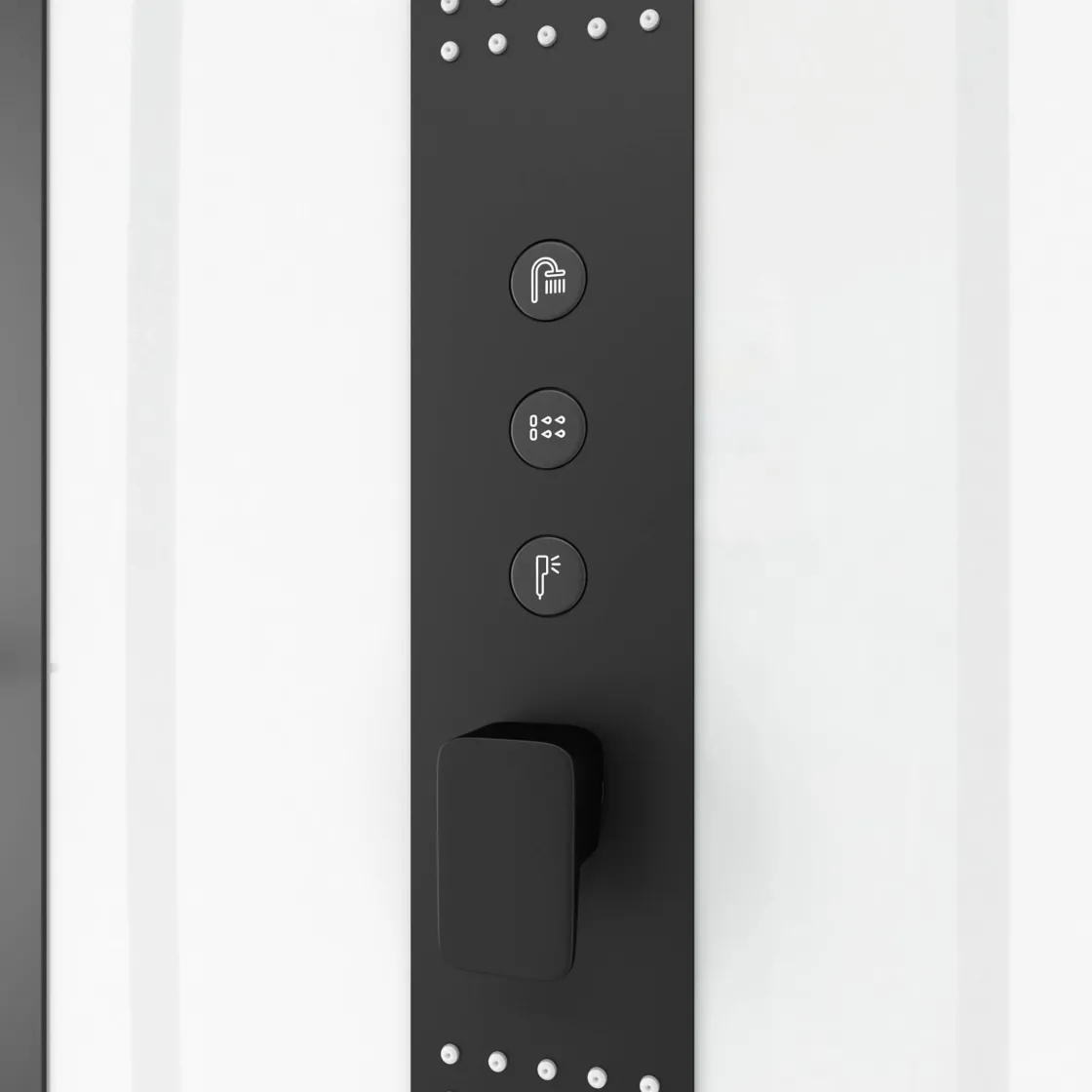 Brico Aurlane Douchecabine Indus2 90X115X215Cm Rechthoekig Zwart/Wit