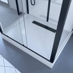 Brico Aurlane Douchecabine Indus2 90X115X215Cm Rechthoekig Zwart/Wit