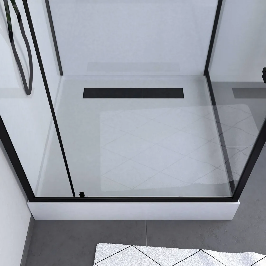 Brico Aurlane Douchecabine Indus2 90X90X215Cm Vierkant Zwart/Wit Sale